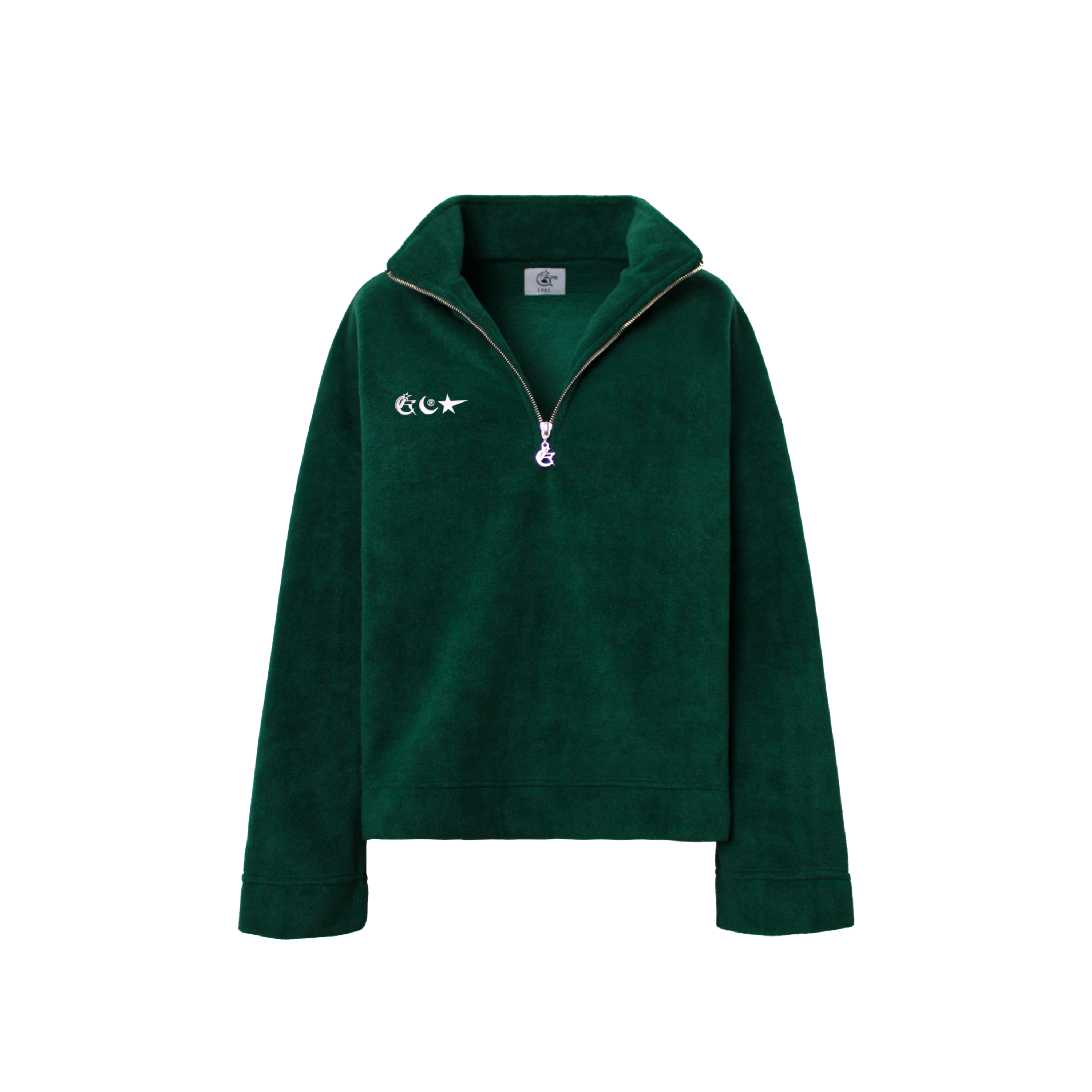 CIRCLES LINE FLEECE HALF-ZIP GREEN